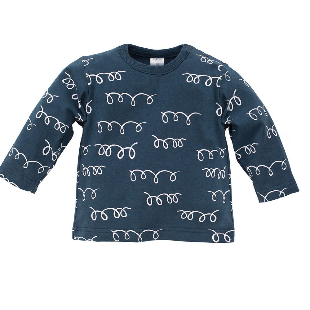 PINOKIO dětské tričko Happy Llama 74 modrá