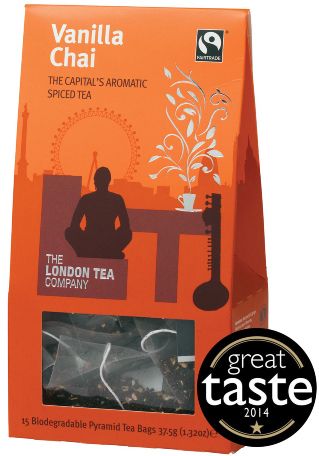 London Tea Company Fairtrade černý čaj pyramidový vanilka s orientálním kořením Vanilla Chai 15ks x 4