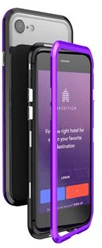 Luphie CASE Luphie Blade Magnet Hard Case Aluminium Black/Purple pro iPhone 7/8 2441664