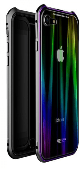 Luphie CASE Luphie Aurora Magnet Hard Case Glass Black/Purple pro iPhone 7/8 2441674