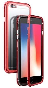 Luphie CASE Luphie Magneto Hard Case Glass Red/Crystal pro iPhone 6/6S 2441697