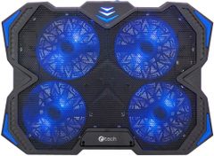 C-Tech Chladící podložka C-TECH Zefyros (GCP-01B), casual gaming, 17,3", modré podsvícení, regulace otáček