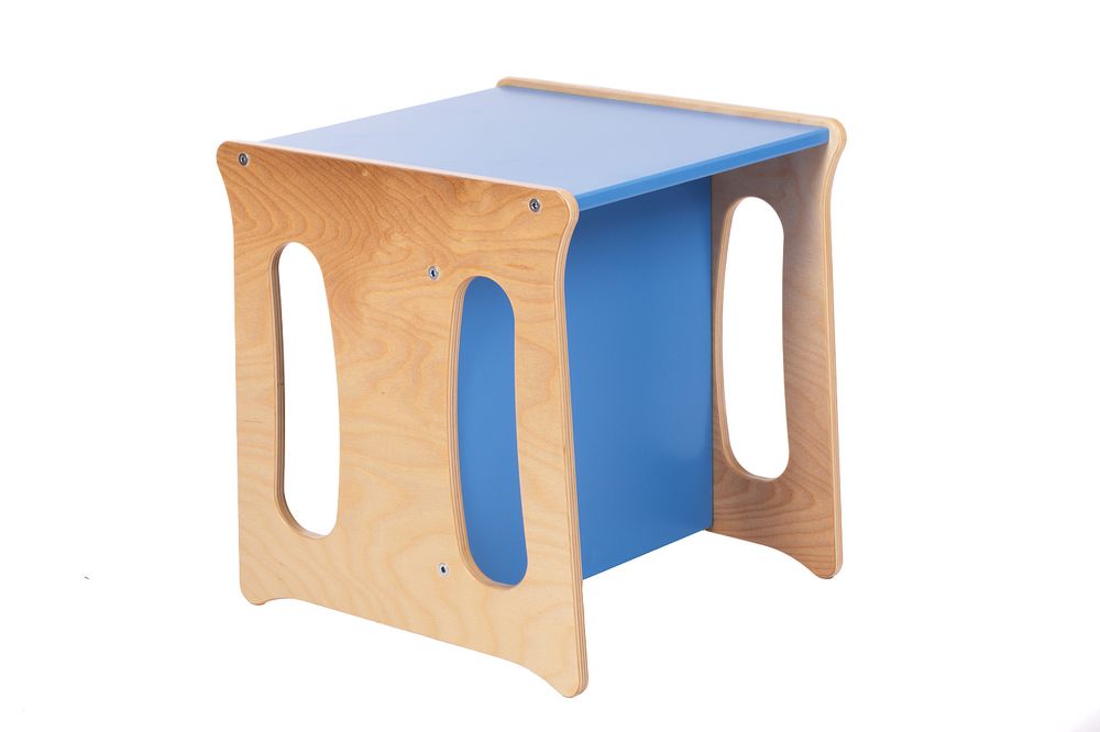 Wood Partner Dětská židle UNIVE 3v1 lak/modrá