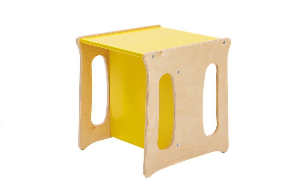 Wood Partner Dětská židle UNIVE 3v1 lak/žlutá