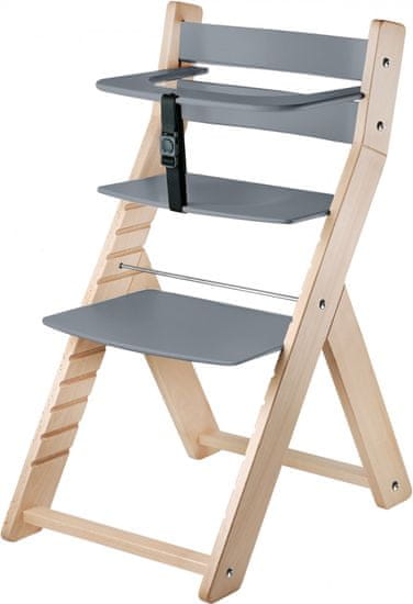 Wood Partner Dětská rostoucí židle LUCA natur šedá - použité