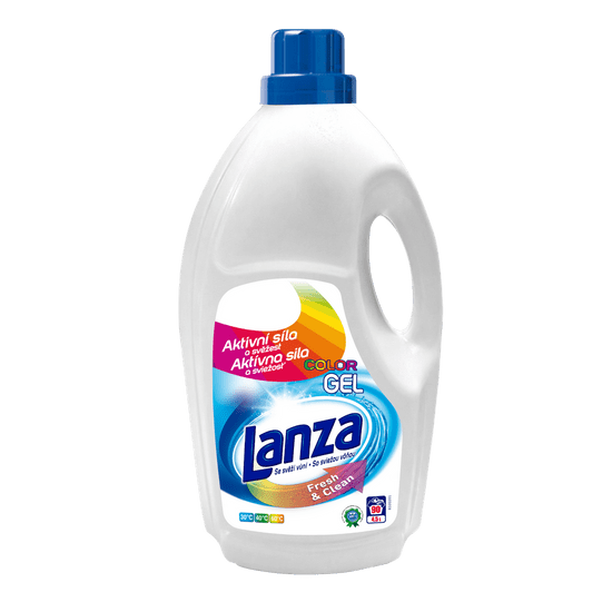 Lanza Fresh&Clean Gel na barevné prádlo 4,5 l / 90 pracích dávek