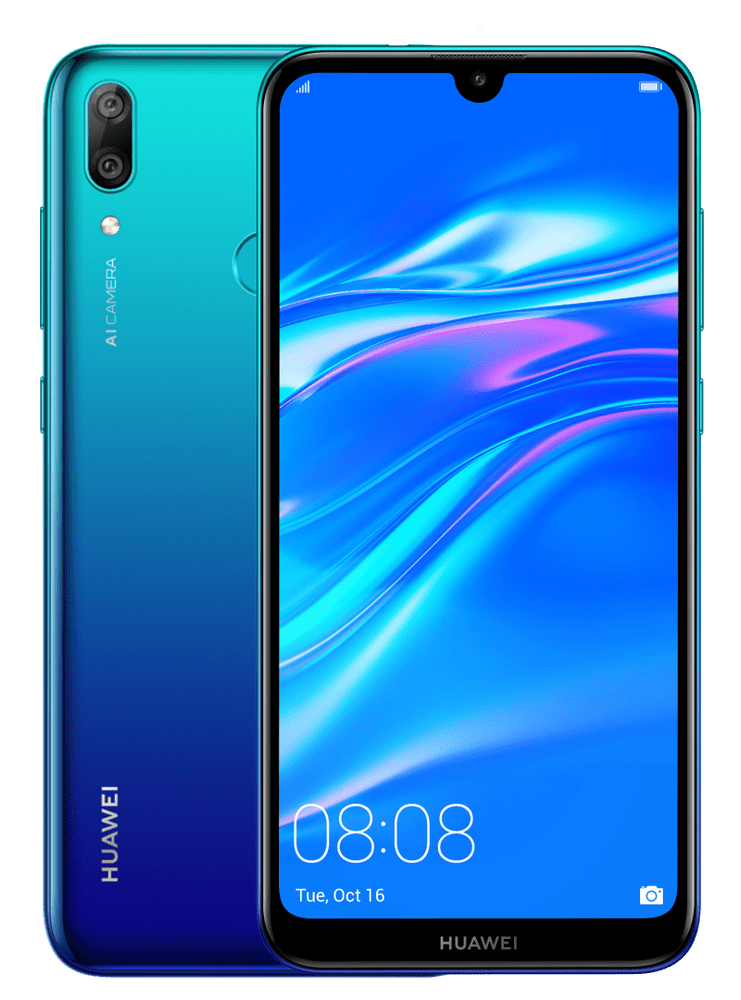 Huawei Y7 2019, 3GB/32GB, Aurora Blue - zánovní
