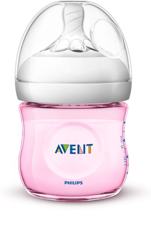 Philips Avent Láhev Natural 125 ml, růžová