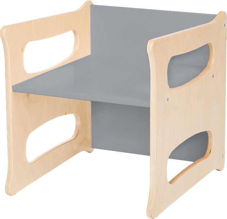 Wood Partner Dětská židle UNIVE 3v1 lak/šedá