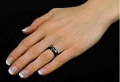 Silvego Černý ocelový prsten moci z filmu Pán prstenů RRC5623 (Obvod 58 mm)