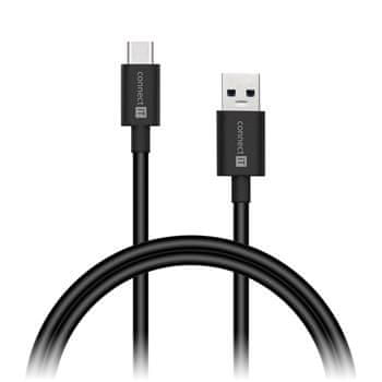 Connect IT Wirez USB-C - USB-A 3.1 Gen 1, černý, 0,5 m CI-1174