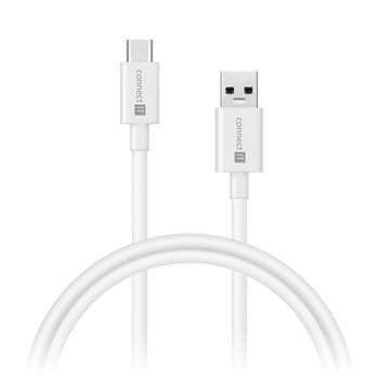 Connect IT Wirez USB-C - USB-A 3.1 Gen 1, bílý, 1 m CI-1177