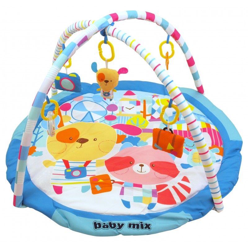 Levně Baby Mix hrací deka s hrazdou - Veselá cesta
