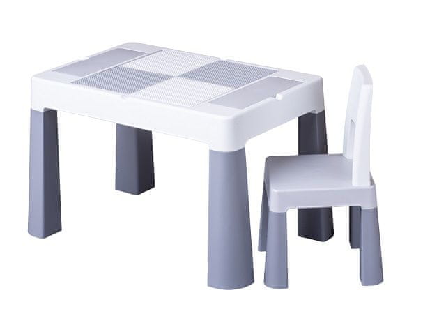 Levně Tega Baby Sada nábytku pro děti Multifun - stoleček a židlička - šedá