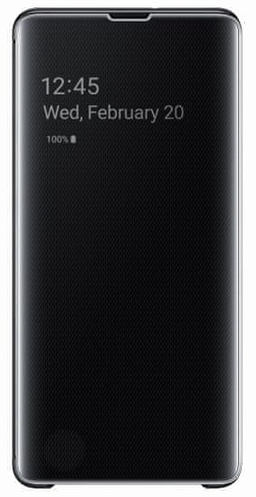 Samsung Clear View Cover Galaxy S10 plus, černé EF-ZG975CBEGWW
