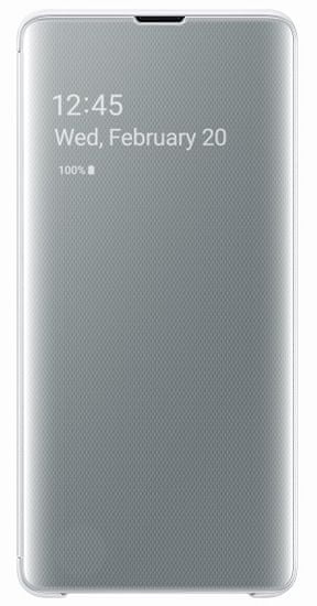 Samsung Clear View Cover Galaxy S10 plus, bílé EF-ZG975CWEGWW