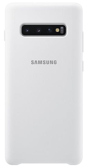 Samsung Silicone Cover Galaxy S10 plus, bílý EF-PG975TWEGWW