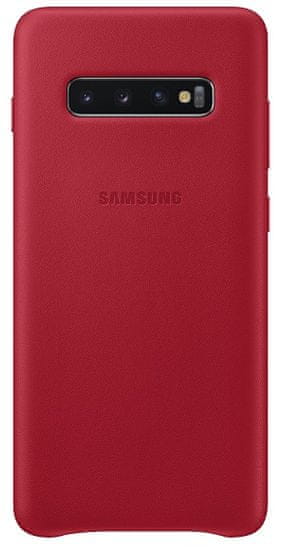 Samsung Ochranný kryt Leather Cover pro Galaxy S10 plus, červený EF-VG975LREGWW