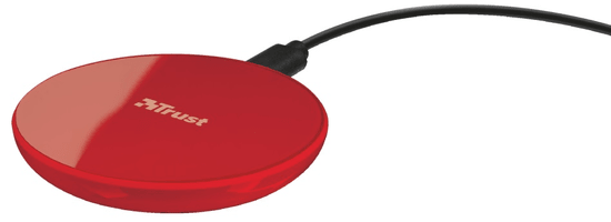 Trust Primo10 Fast Wireless Charger for smartphones, red 22863