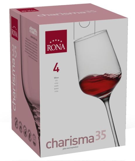 Rona Select Sklenice CHARISMA bílé víno 350 ml 4 ks
