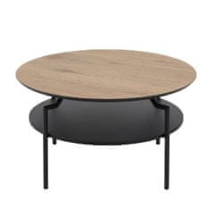 Design Scandinavia Konferenční stolek Staden, 80 cm, dub/černá
