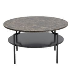 Design Scandinavia Konferenční stolek Staden, 80 cm, hnědá/černá