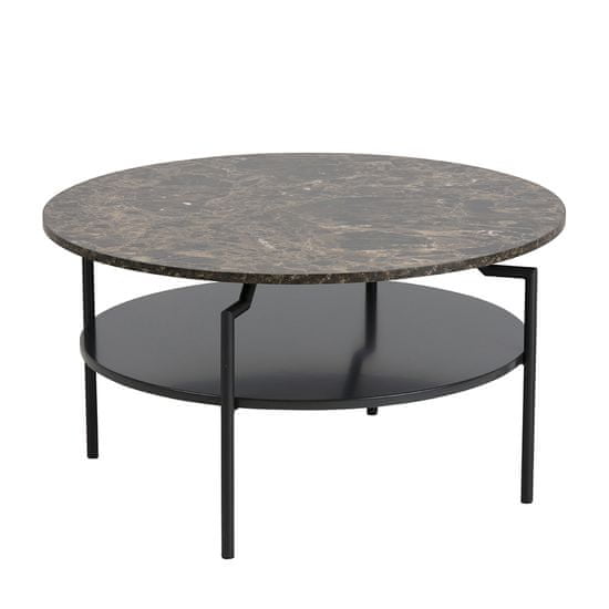 Design Scandinavia Konferenční stolek Staden, 80 cm, hnědá/černá