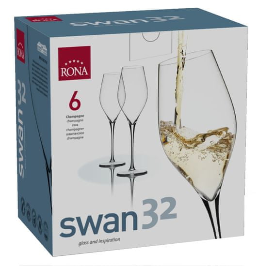 Rona Select Sklenice SWAN bílé víno 320 ml 6 ks - zánovní