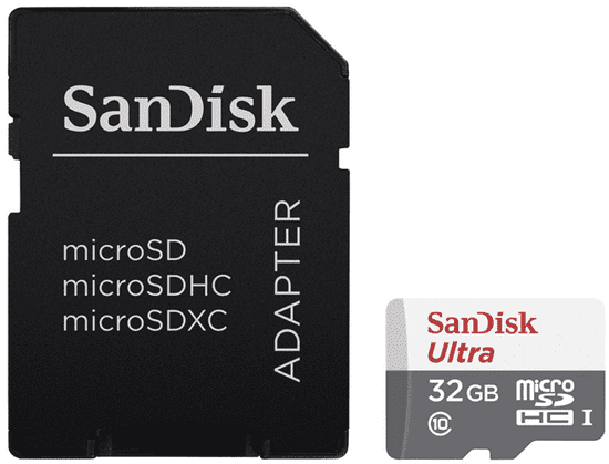 SanDisk Ultra microSDHC 32GB, 80 MB/s Class 10 UHS-I + adaptér (SDSQUNS-032G-GN3MA)