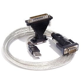 Levně PremiumCord USB 2.0 - RS 232 převodník s kabelem, osazen chipem od firmy FTDI