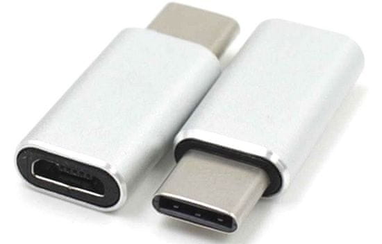 PremiumCord Adaptér USB 3.1 Gen. 1 konektor C/male - USB 2.0 Micro-B/female, stříbrný