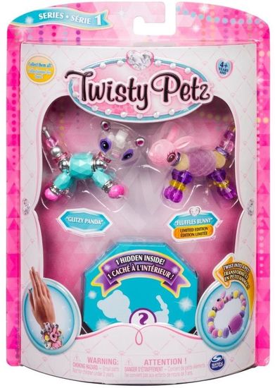 Spin Master Twisty Petz 3 náramky/zvířátka - Panda a Bunny