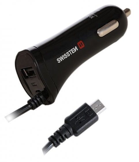 SWISSTEN CL autonabíječka microUSB a USB 2,4 A Power 20111000