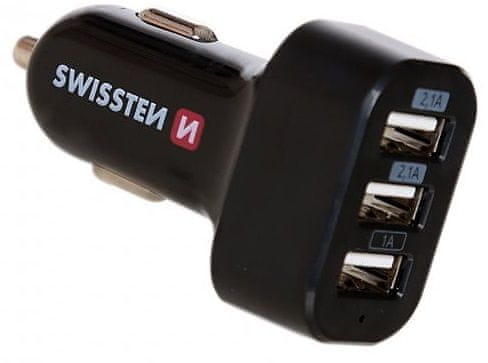 SWISSTEN CL adaptér 3× USB 5,2 A Power 20111200
