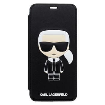 Karl Lagerfeld Ikonik Book Case Black pro iPhone XS Max KLFLBI65IKPUBK