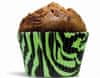 House of Marie Papírový košíček na muffiny tygrovaný černo zelený 