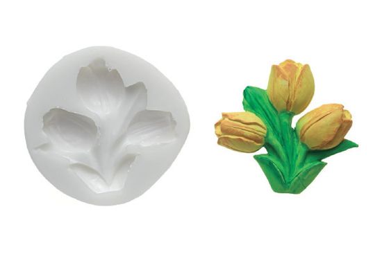 Silikomart Silikonová forma na fondán- tulipány