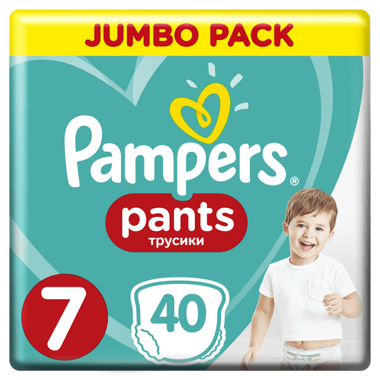 Pampers Pants 7 (17+ kg) Plenkové kalhotky 40 ks