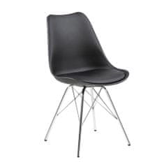 Design Scandinavia Jídelní židle Blume (SET 4 ks), černá