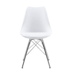 Design Scandinavia Jídelní židle Blume (SET 4 ks), bílá