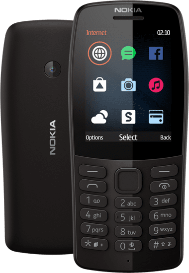 Nokia 210 Dual SIM, černá - zánovní