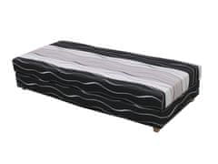 Nejlevnější nábytek Černo-bílo-šedá čalouněná postel NEJBY 90x198 cm
