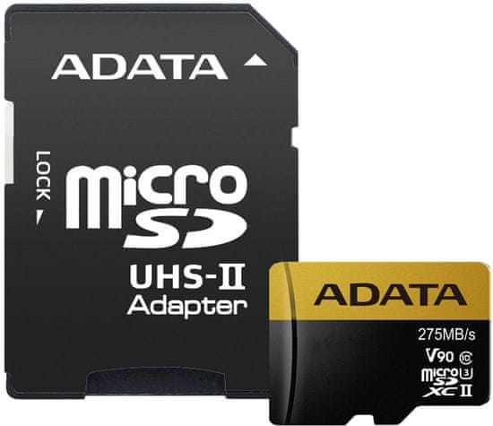 Adata microSDXC Premier One 128GB UHS-II U3 + SD adaptér (AUSDX128GUII3CL10-CA1)