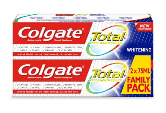 Colgate Total whitening zubní pasta 2 ks