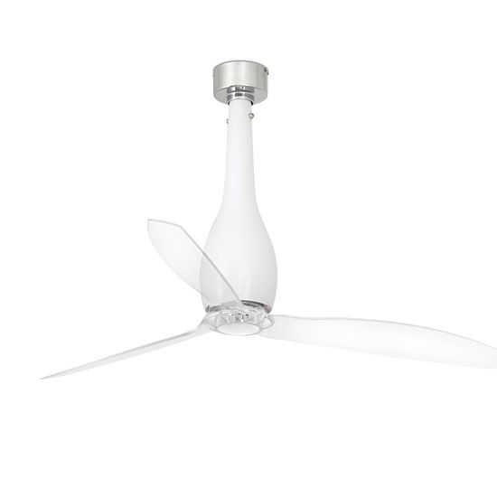 FARO Barcelona ETERFAN 32001 50,4“ matná bílá/transparentní Reverzní stropní ventilátor