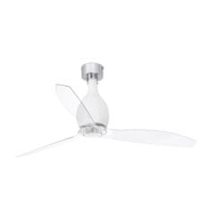 FARO Barcelona MINI ETERFAN 32025 50,4“ matná bílá/transparentní Reverzní stropní ventilátor