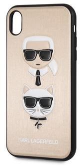 Karl Lagerfeld Karl and Choupette Hard Case Gold pro iPhone XR KLHCI61KICKCSGO