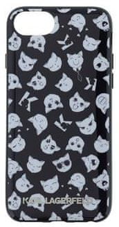 Karl Lagerfeld Choupette All Over TPU Case Black pro iPhone 7 / 8 KLHCI8CAOB