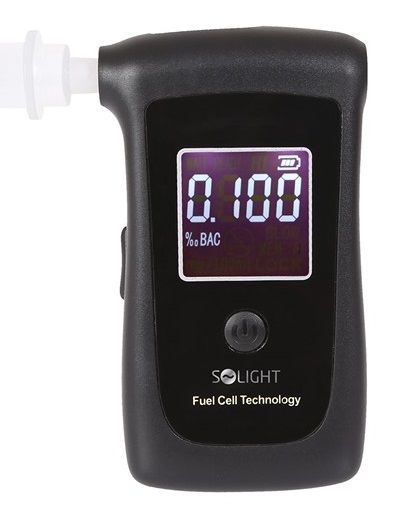 Levně Solight Alkohol tester (1T06), profesionální Fuel Cell, 0,0 - 4,0‰ BAC,citlivost 0,008‰