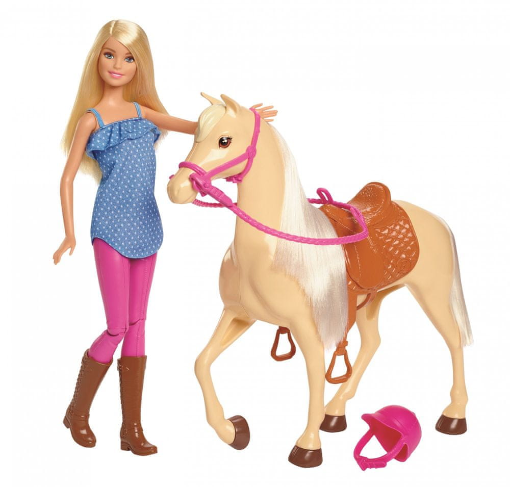 Levně Mattel Barbie panenka s koněm